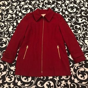 Michael Kors red wool coat